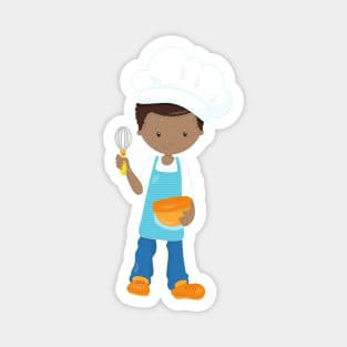 African American Boy, Baking, Baker, Pastry Chef Magnet