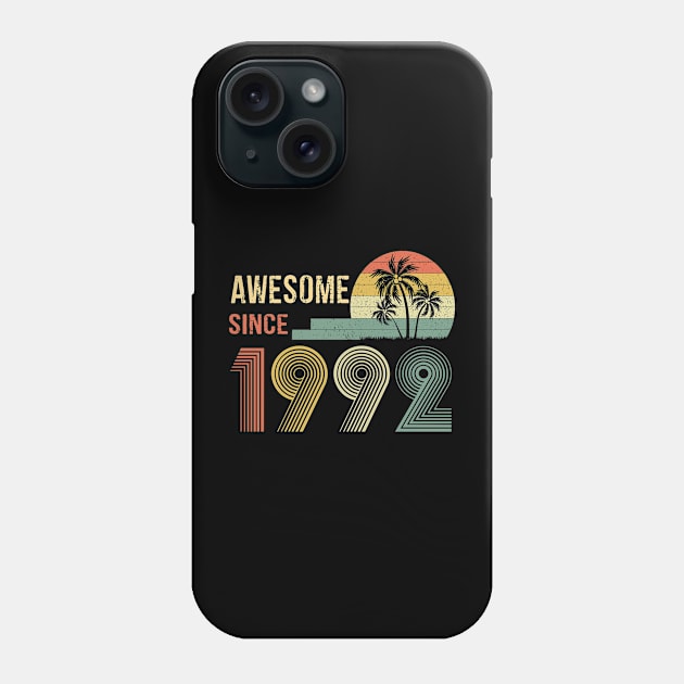 30 Years Old Awesome Since 1992 Gifts 30th Birthday Gift Phone Case by peskybeater