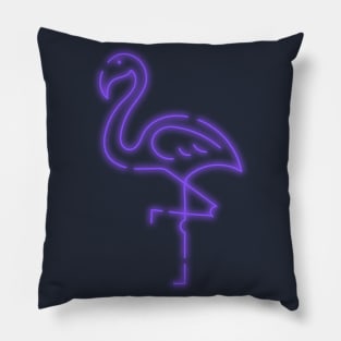 The Purple Flamingo edit Pillow