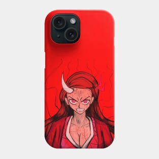 nezuko kamado in blood lust ecopop art kimetsu no yaiba Phone Case