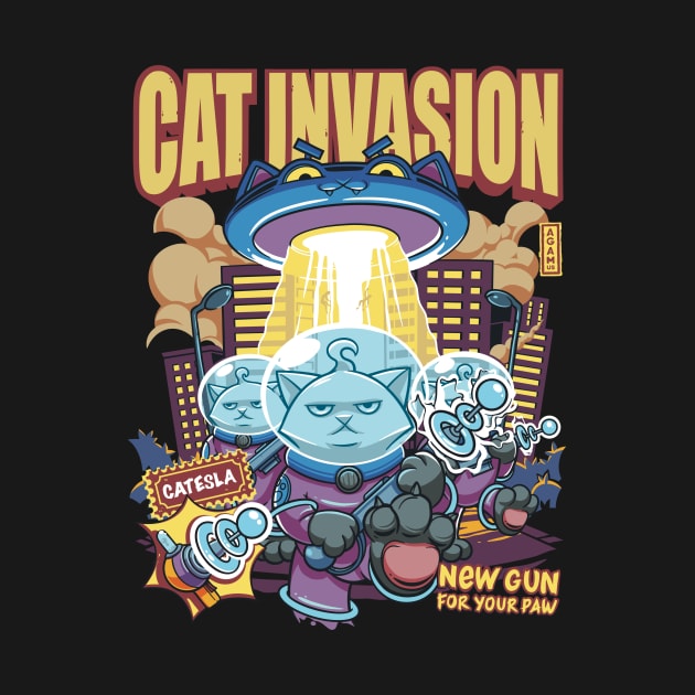 Cat Invasion: Tesla Gun by AGAMUS