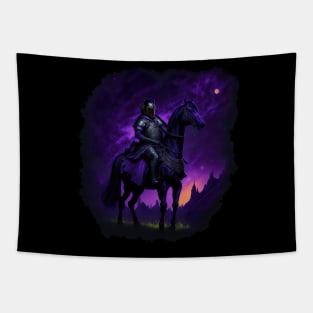 "Warrior of the Night: A Magical Warrior Embracing Splendor" Tapestry