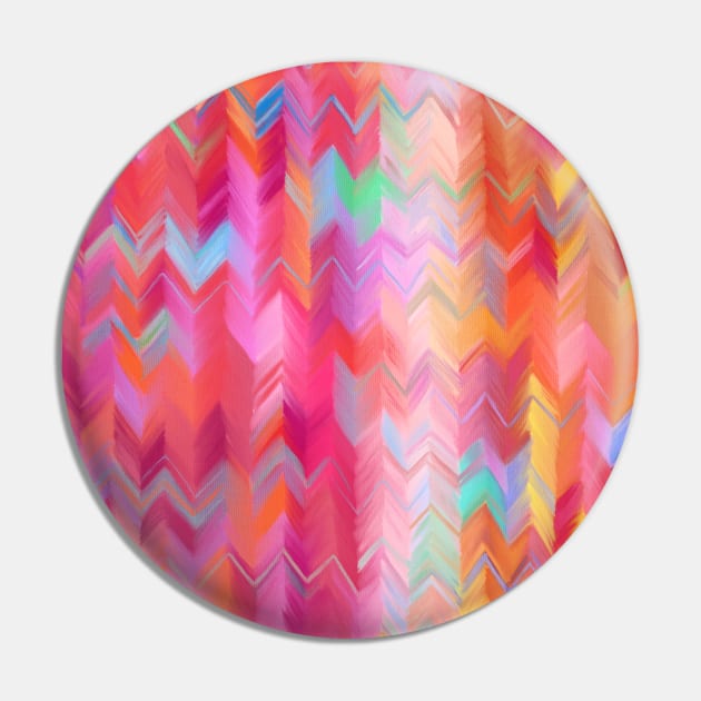 Colorful painted chevron pattern Pin by micklyn