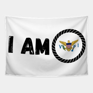 Virgin Islander Heritage U.S. Virgin Islands Roots Family DNA Flag Design Tapestry