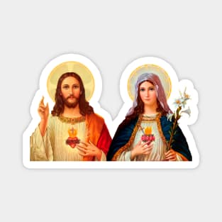 Sacred Heart of Jesus and Immaculate Heart of Mary - version II Magnet