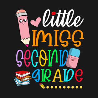 Kids Little Miss Second Grade Back To School Second Grader T-Shirt