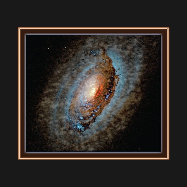 The Evil Eye Galaxy: Astronomical Faux Painting by pompeiigod