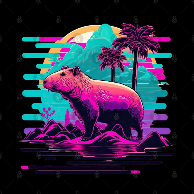 Vaporwave Capybara by JayD World