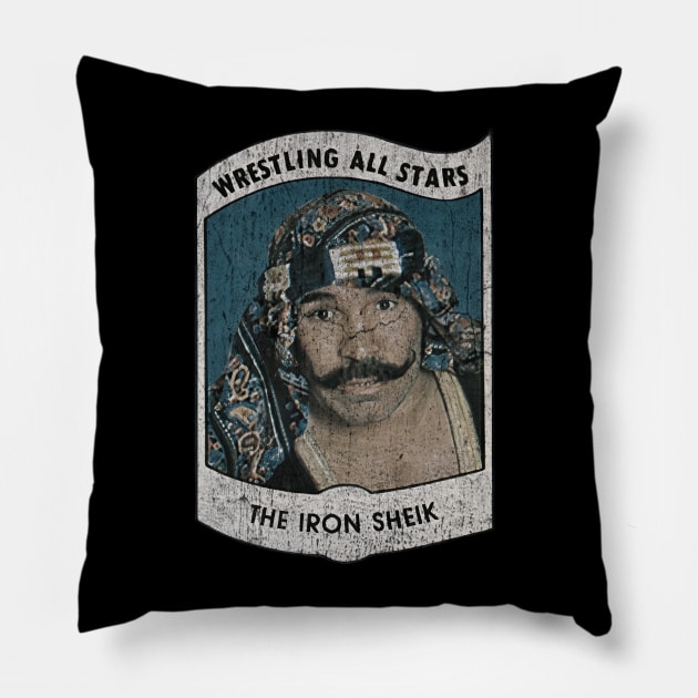 wrestling the iron sheik Pillow by One Shoot Crout Arts