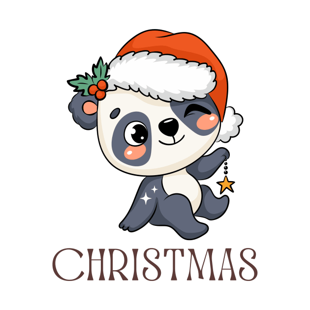 Christmas Panda Winking Celebration by Bro Aesthetics
