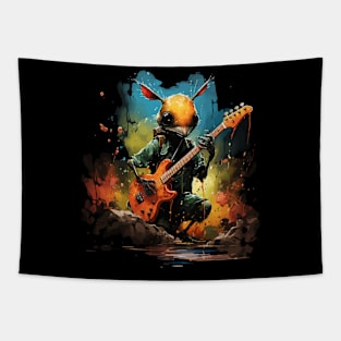 Ant Playing Guitar Tapestry