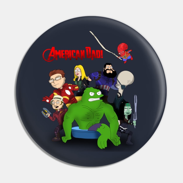 American Dad Pin by The_Moose_Art