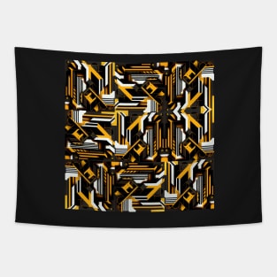 Futuristic Blocks Seamless Geek Pattern Tapestry