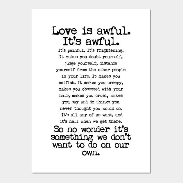 Fleabag Love Quote Fleabag Wedding Speech Fleabag Posters And Art Prints Teepublic
