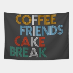 Coffe Friends Cake Break Fika Tapestry