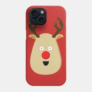 Cute Red Nose Reindeer Xmas Phone Case