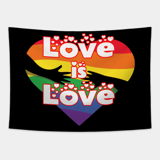 Love Is Love LGBT Rainbow Tapestry