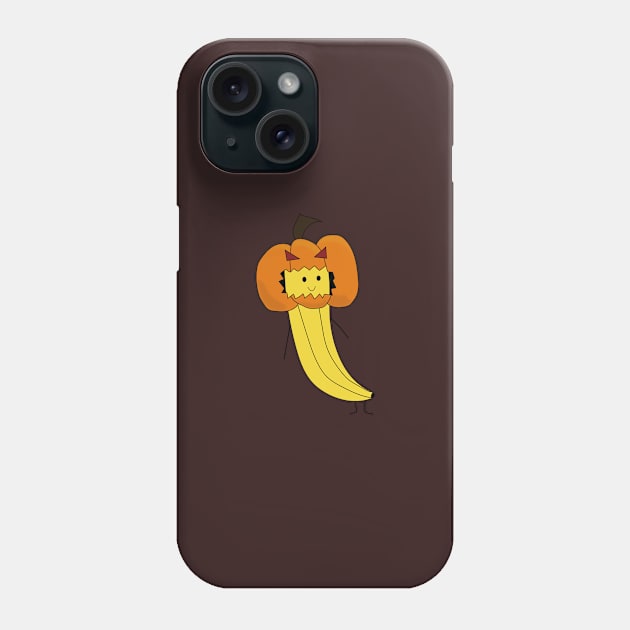 A Banana in a Pumpkin Costume! Phone Case by MegaMagicMan