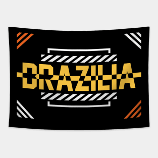 brazilia city building typography Tapestry