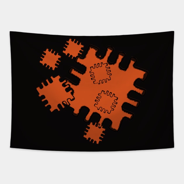 Black orange bright good combination - "BLOR-Patches" Tapestry by Serfik