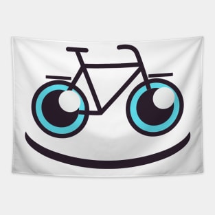 Bicycle Smile Funny Bike Cyclist Tapestry