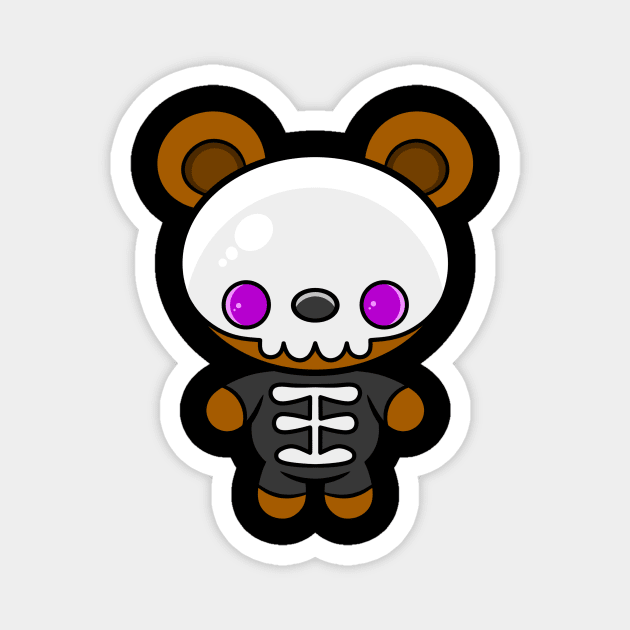 Skull Bear Magnet by RD Doodles