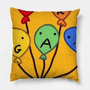 balloon friends "ur gay" Pillow