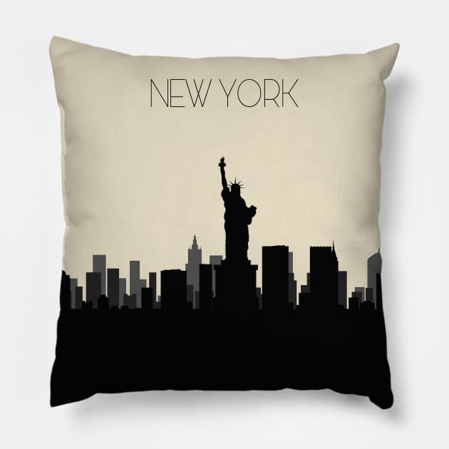 New York City Skyline Pillow by inspirowl