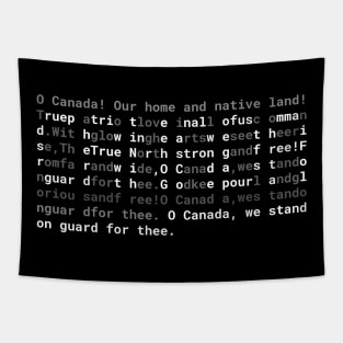 Text: CANADA Anthem (english) (white) Tapestry