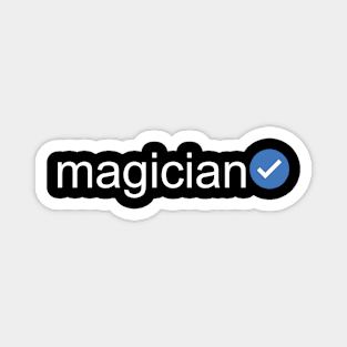 Verified Magician (White Text) Magnet
