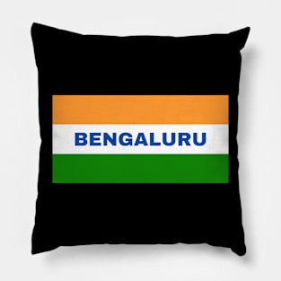 Bengaluru City in Indian Flag Colors Pillow