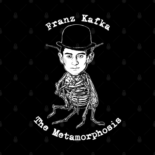 The Metamorphosis of Franz Kafka Background Black by FZ ILLUSTRATIONS