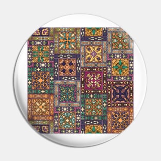 Vintage patchwork with floral mandala elements Pin