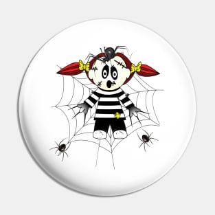 Arachnophobic Annie's Spider Web Adventure Pin