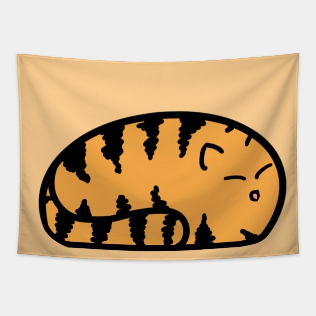 Cute little ginger cat blob Tapestry by AshStore