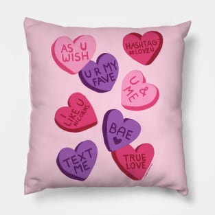 Love Conversation Hearts Pillow