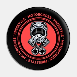 Helmetcrossred Pin