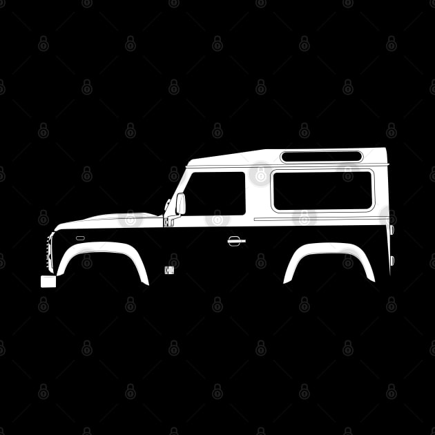 Land Rover Defender 90 Silhouette by Car-Silhouettes