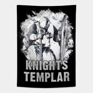 Knights Templar Crusader Christian Warrior Epic Honor Valor Abstract Art Tapestry