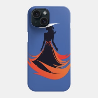 Fiery Fashion: The Silhouette of Movement Phone Case