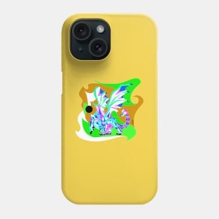 gold manticore ecopop in mexican colors art Phone Case