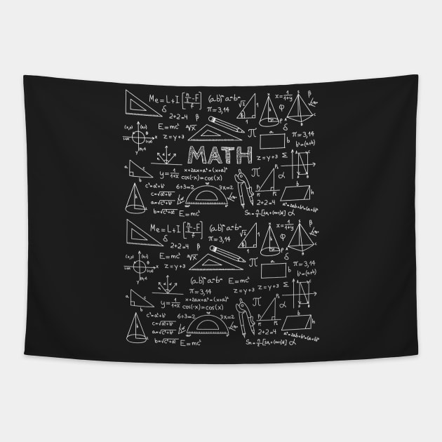 i love math funny math nerd cool Tapestry by yassinnox