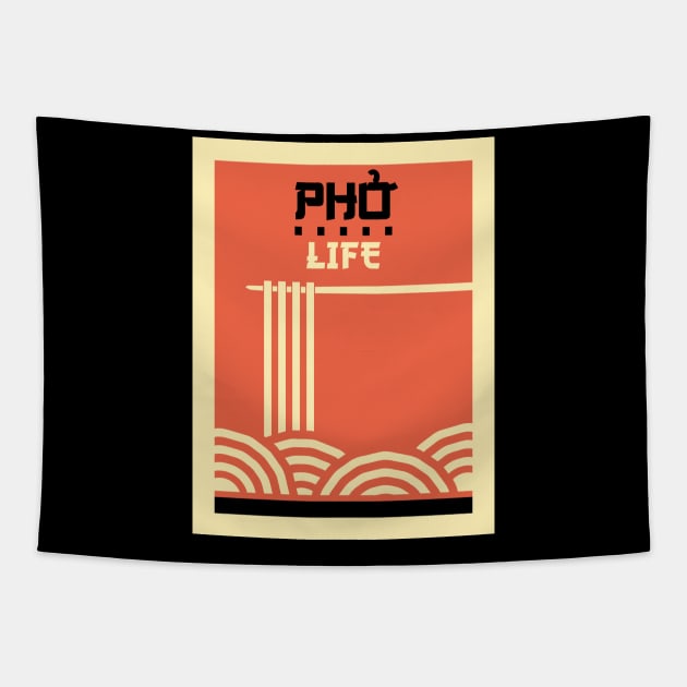 PHO LIFE - Vietnam Vietnamese Noodle Soup Gift Idea Funny Gifts Tapestry by Frontoni