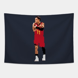 Trae Young Pixel Freeze Tapestry