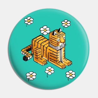 Meditating tiger Pin