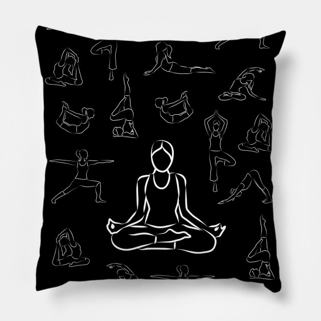 White Chalk Yoga Pillow by XOOXOO