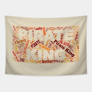 Gilbert & Sullivan - Pirates of Penzance - Pirate King Word Cloud Tapestry