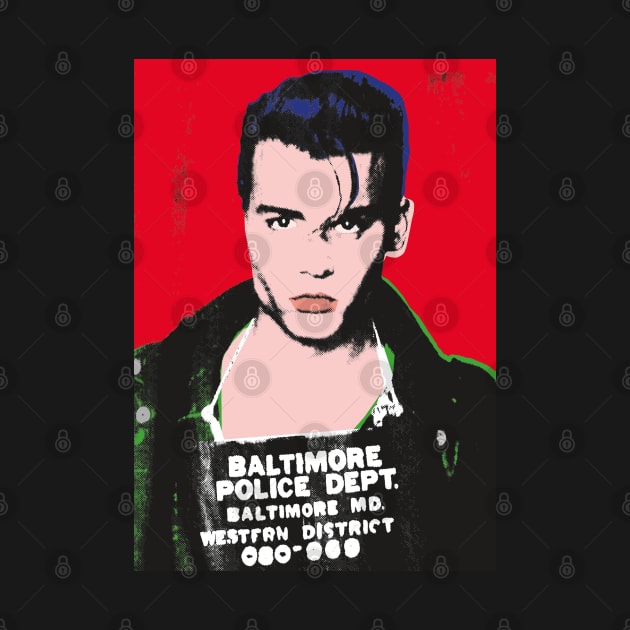 Johnny Depp Cry Baby Mugshot PopArt by PengellyArt