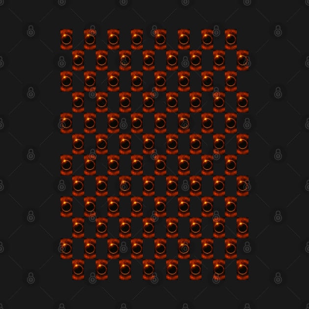 Orange Solar Eclipse Pattern by The Black Panther