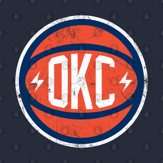 OKC Retro Ball - Light Blue by KFig21